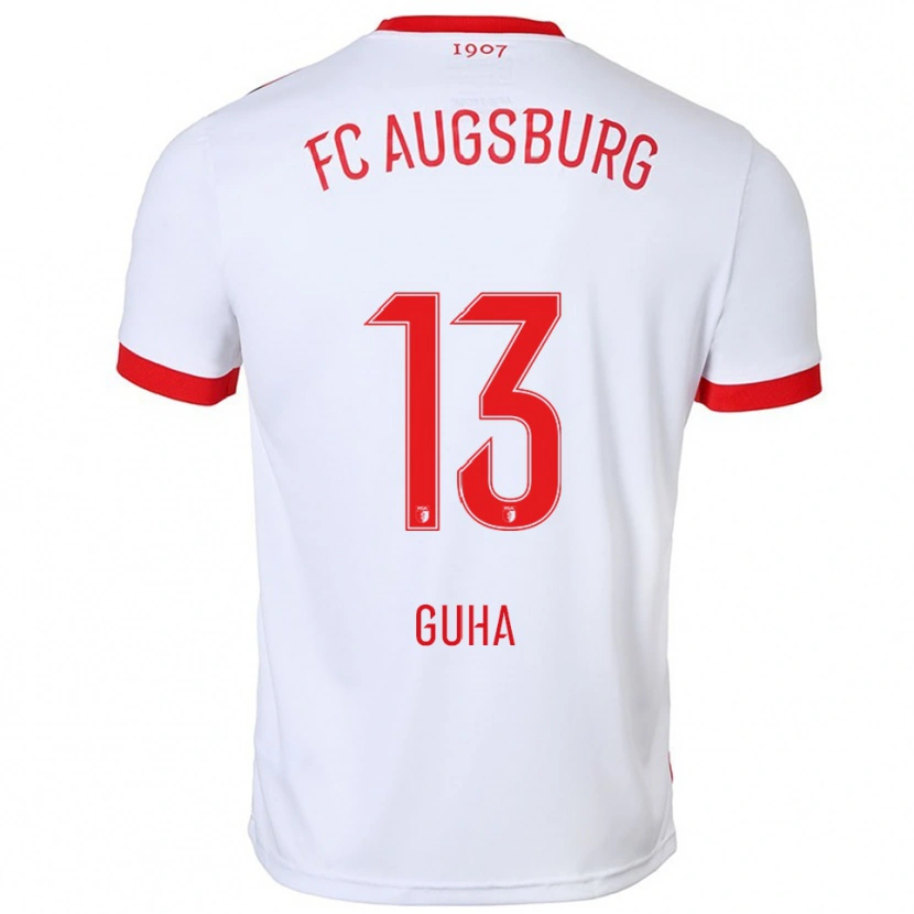 Danxen Herren Felix Guha #13 Weiß Rot Heimtrikot Trikot 2025/26 T-Shirt