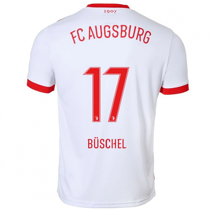 Danxen Herren Alisa Büschel #17 Weiß Rot Heimtrikot Trikot 2025/26 T-Shirt