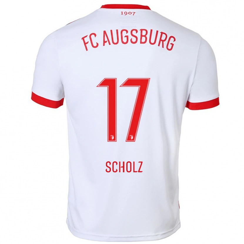 Danxen Herren Jerome Scholz #17 Weiß Rot Heimtrikot Trikot 2025/26 T-Shirt