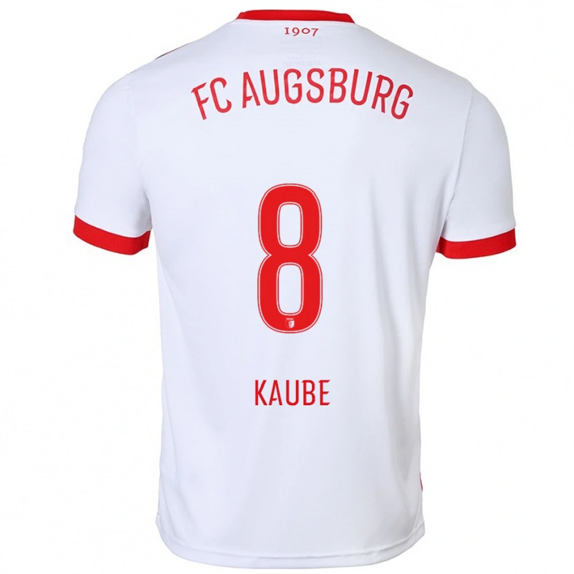 Danxen Herren Moritz Kaube #8 Weiß Rot Heimtrikot Trikot 2025/26 T-Shirt