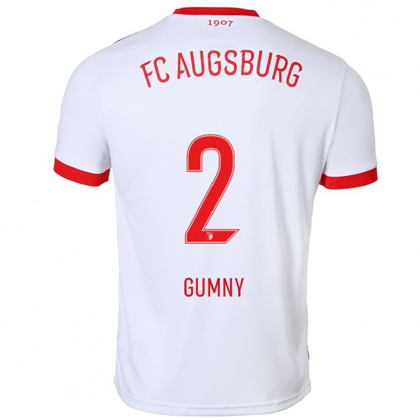 Danxen Herren Robert Gumny #2 Weiß Rot Heimtrikot Trikot 2025/26 T-Shirt