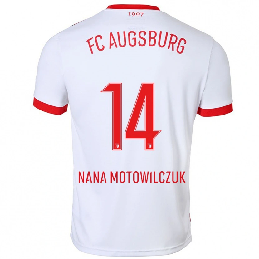 Danxen Herren Kevin Nana Motowilczuk #14 Weiß Rot Heimtrikot Trikot 2025/26 T-Shirt