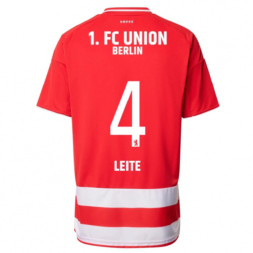 Danxen Herren Diogo Leite #4 Rot Weiß Heimtrikot Trikot 2025/26 T-Shirt