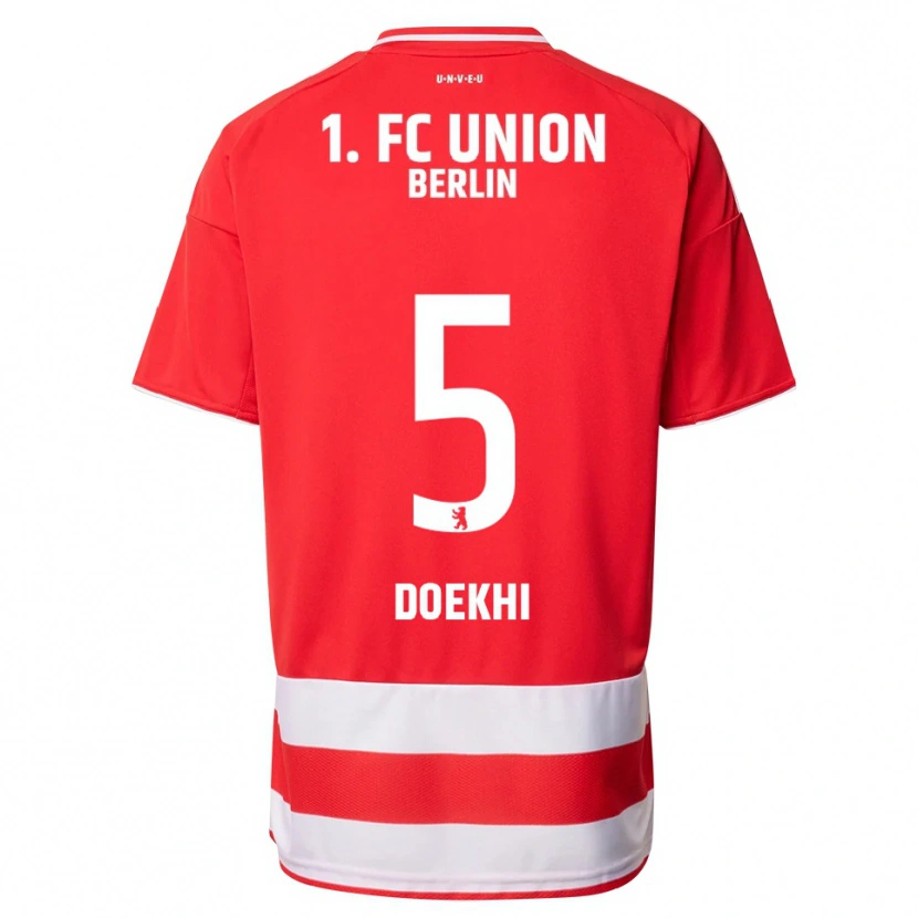 Danxen Herren Danilho Doekhi #5 Rot Weiß Heimtrikot Trikot 2025/26 T-Shirt