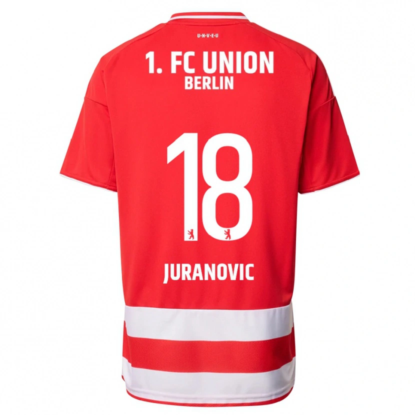 Danxen Herren Josip Juranovic #18 Rot Weiß Heimtrikot Trikot 2025/26 T-Shirt
