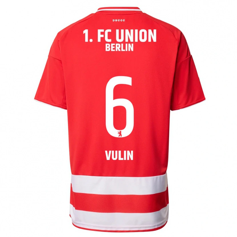 Danxen Herren Luka Vulin #6 Rot Weiß Heimtrikot Trikot 2025/26 T-Shirt
