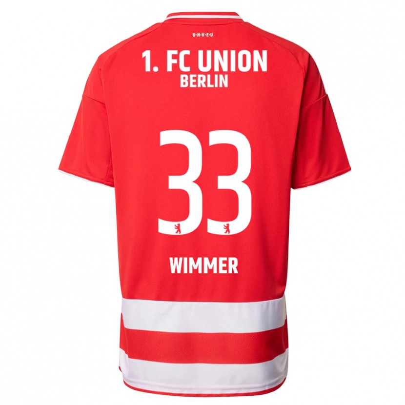 Danxen Herren Pauline Wimmer #33 Rot Weiß Heimtrikot Trikot 2025/26 T-Shirt
