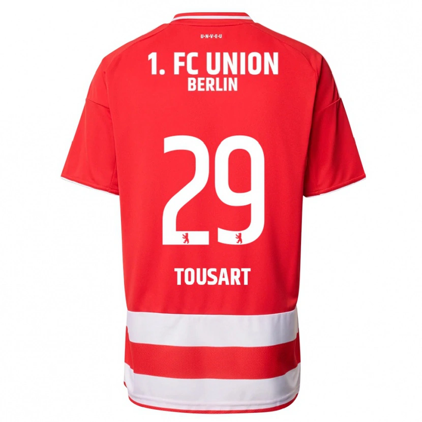 Danxen Herren Lucas Tousart #29 Rot Weiß Heimtrikot Trikot 2025/26 T-Shirt