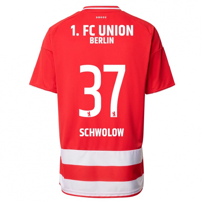 Danxen Herren Alexander Schwolow #37 Rot Weiß Heimtrikot Trikot 2025/26 T-Shirt