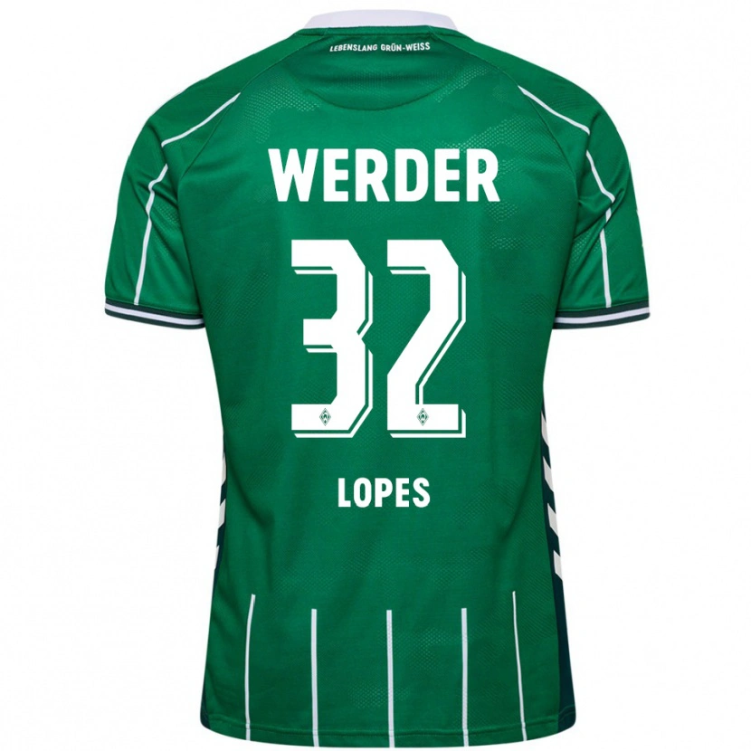 Danxen Herren Eugenio Lopes #32 Grün Weiß Heimtrikot Trikot 2025/26 T-Shirt
