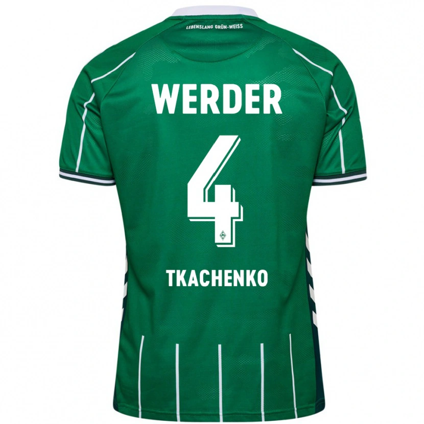 Danxen Herren Oleksandr Tkachenko #4 Grün Weiß Heimtrikot Trikot 2025/26 T-Shirt