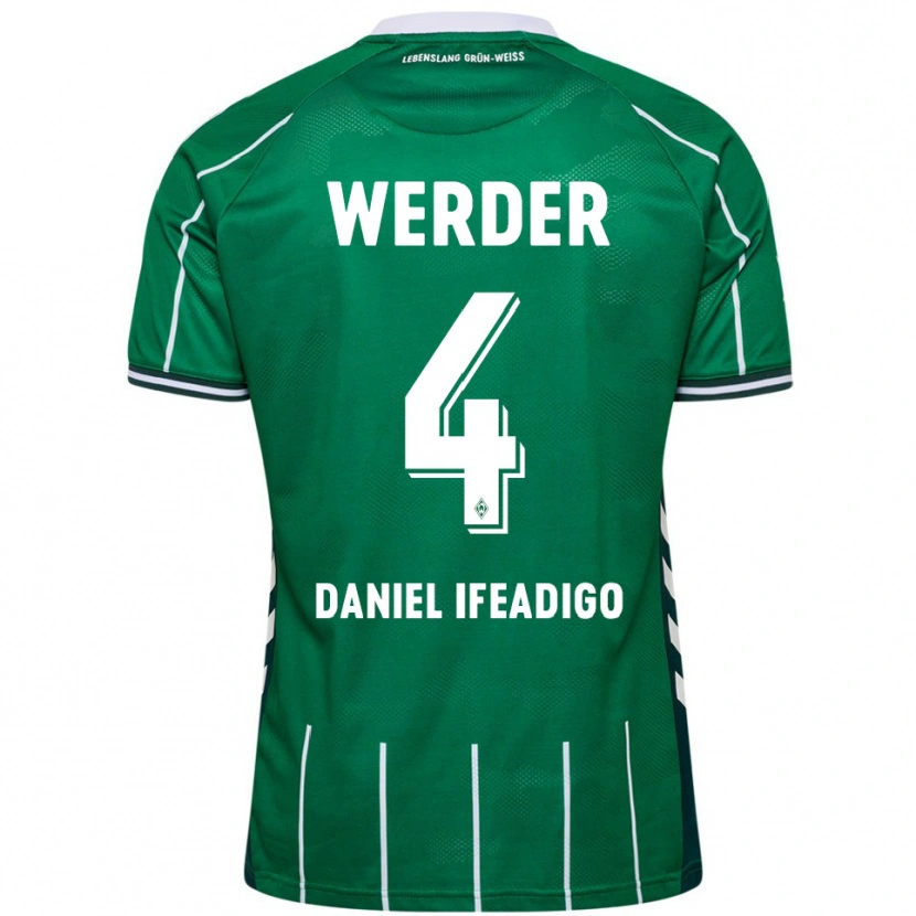 Danxen Herren Kamsiyonna Daniel Ifeadigo #4 Grün Weiß Heimtrikot Trikot 2025/26 T-Shirt