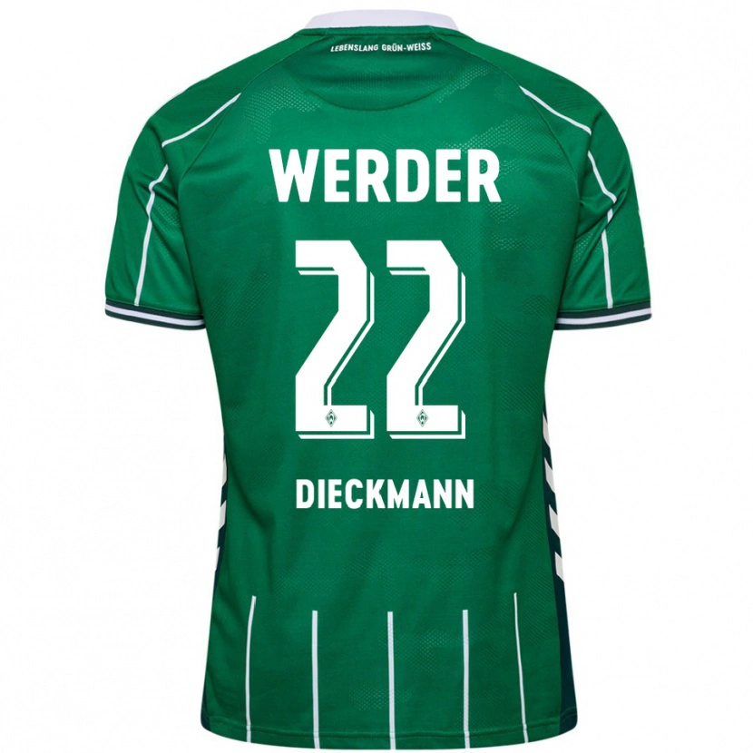 Danxen Herren Rieke Dieckmann #22 Grün Weiß Heimtrikot Trikot 2025/26 T-Shirt