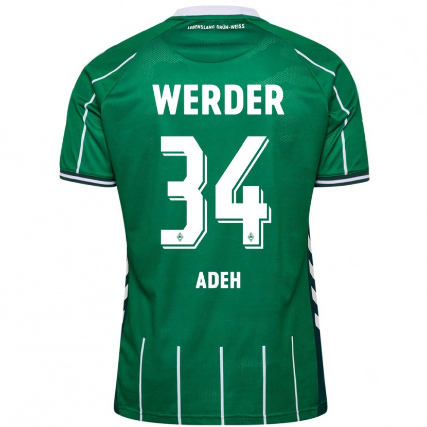 Danxen Herren Wesley Adeh #34 Grün Weiß Heimtrikot Trikot 2025/26 T-Shirt