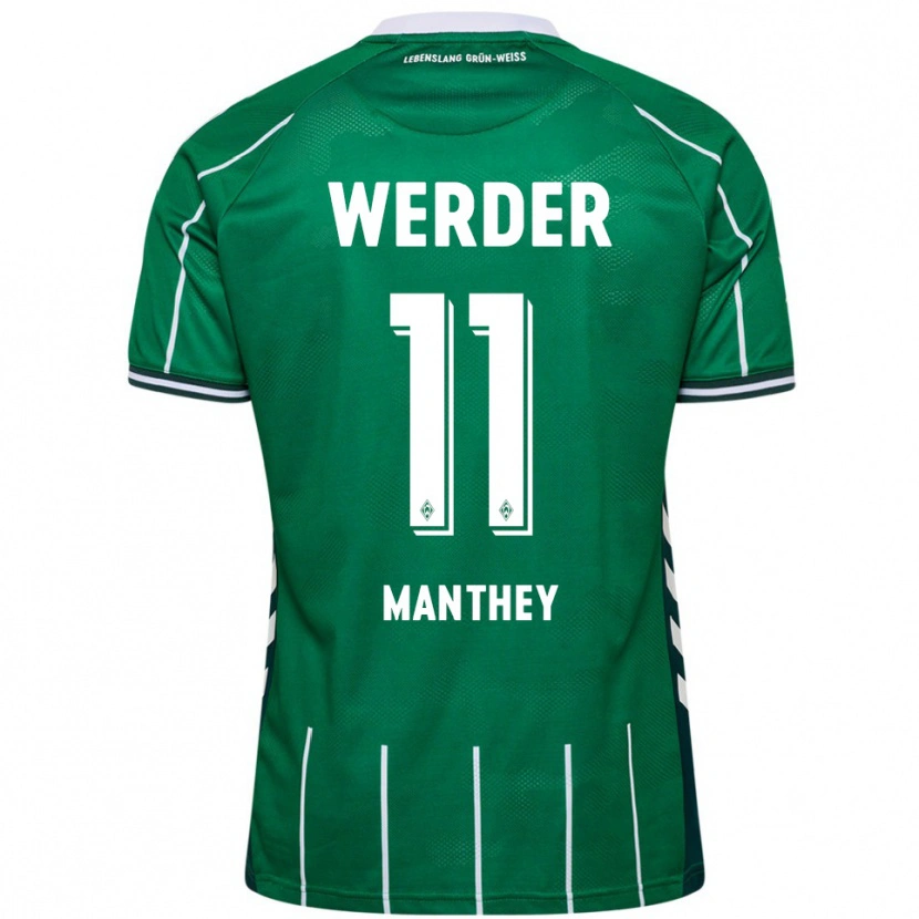 Danxen Herren Kevin Manthey #11 Grün Weiß Heimtrikot Trikot 2025/26 T-Shirt