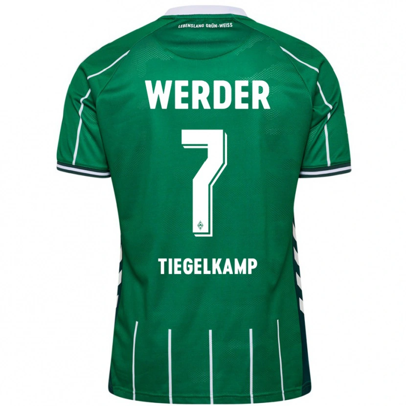 Danxen Herren Maximilian Tiegelkamp #7 Grün Weiß Heimtrikot Trikot 2025/26 T-Shirt