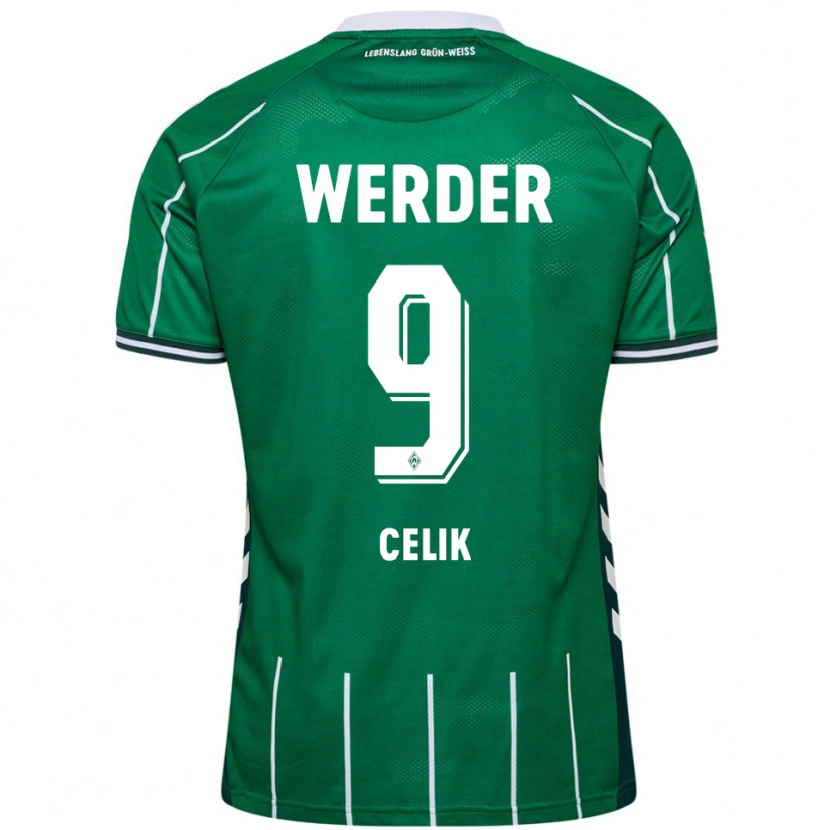 Danxen Herren Mustafa Celik #9 Grün Weiß Heimtrikot Trikot 2025/26 T-Shirt