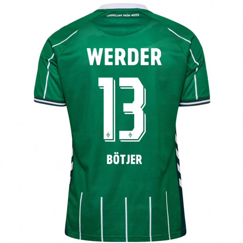 Danxen Herren Linus Bötjer #13 Grün Weiß Heimtrikot Trikot 2025/26 T-Shirt