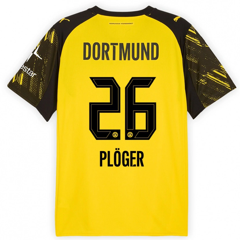 Danxen Herren Dustin Plöger #26 Gelb Schwarz Heimtrikot Trikot 2025/26 T-Shirt