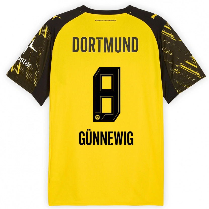 Danxen Herren Noreen Günnewig #8 Gelb Schwarz Heimtrikot Trikot 2025/26 T-Shirt