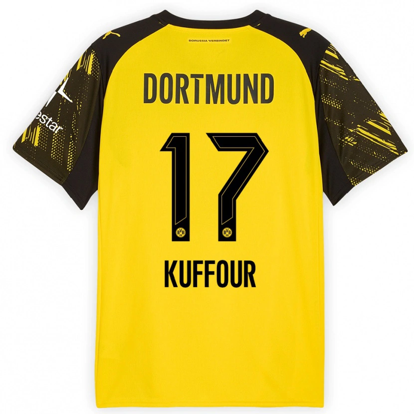 Danxen Herren Lloyd-Addo Kuffour #17 Gelb Schwarz Heimtrikot Trikot 2025/26 T-Shirt