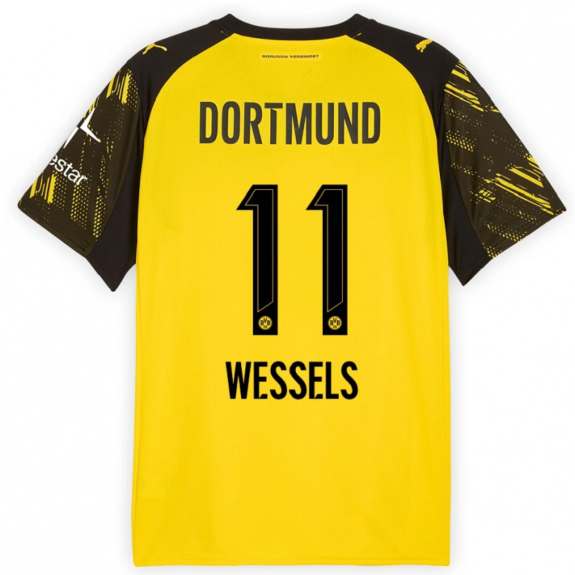 Danxen Herren Arne Wessels #11 Gelb Schwarz Heimtrikot Trikot 2025/26 T-Shirt