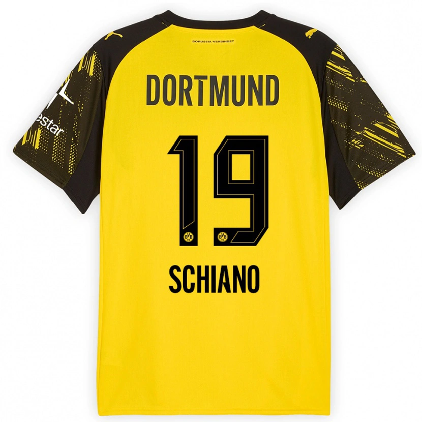 Danxen Herren Emilio Schiano #19 Gelb Schwarz Heimtrikot Trikot 2025/26 T-Shirt