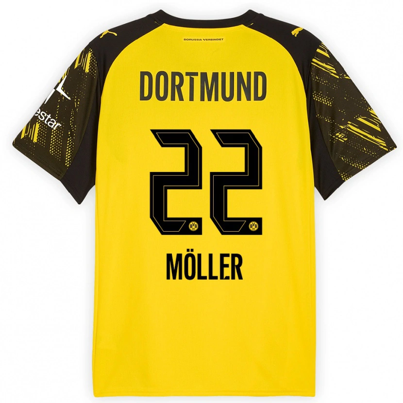 Danxen Herren Paul Möller #22 Gelb Schwarz Heimtrikot Trikot 2025/26 T-Shirt