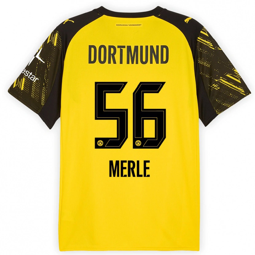 Danxen Herren Albers Merle #56 Gelb Schwarz Heimtrikot Trikot 2025/26 T-Shirt