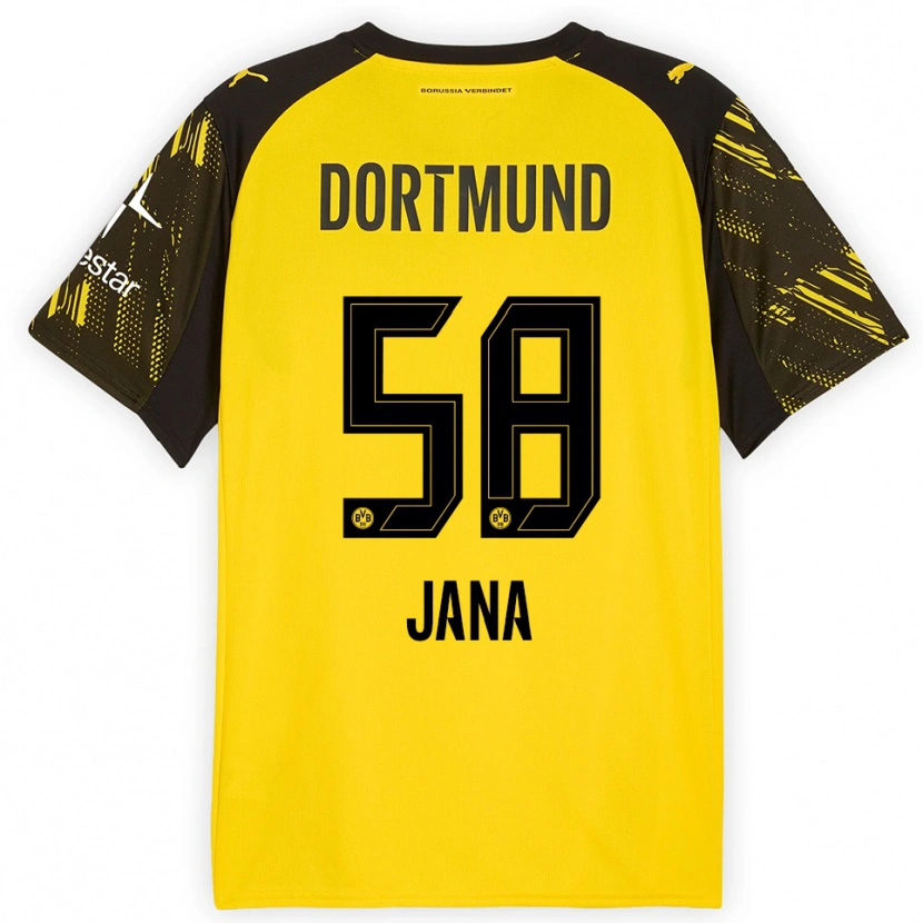 Danxen Herren Nordberg Jana #58 Gelb Schwarz Heimtrikot Trikot 2025/26 T-Shirt