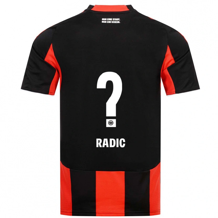 Danxen Herren Luka Radic #0 Schwarz Rot Heimtrikot Trikot 2025/26 T-Shirt