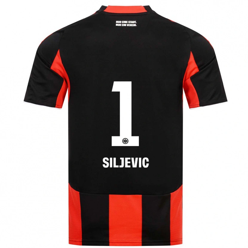 Danxen Herren Amil Siljevic #1 Schwarz Rot Heimtrikot Trikot 2025/26 T-Shirt