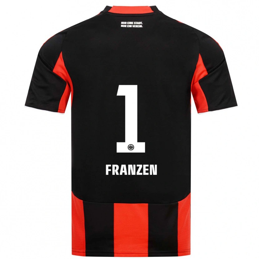 Danxen Herren Marlon Franzen #1 Schwarz Rot Heimtrikot Trikot 2025/26 T-Shirt