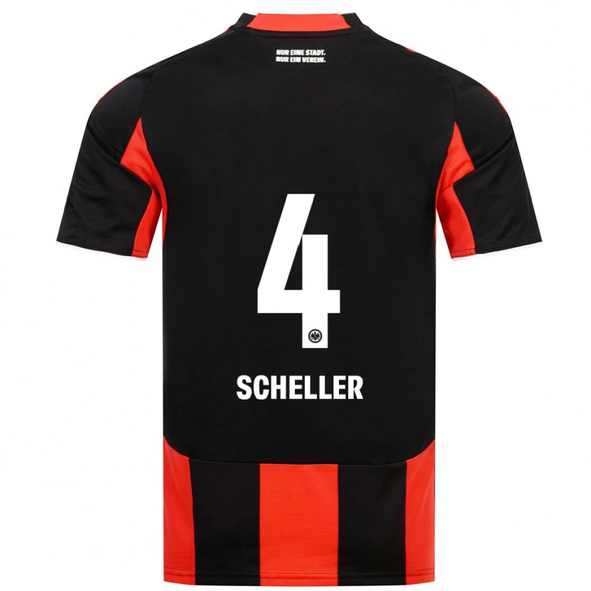 Danxen Herren Niklas Scheller #4 Schwarz Rot Heimtrikot Trikot 2025/26 T-Shirt