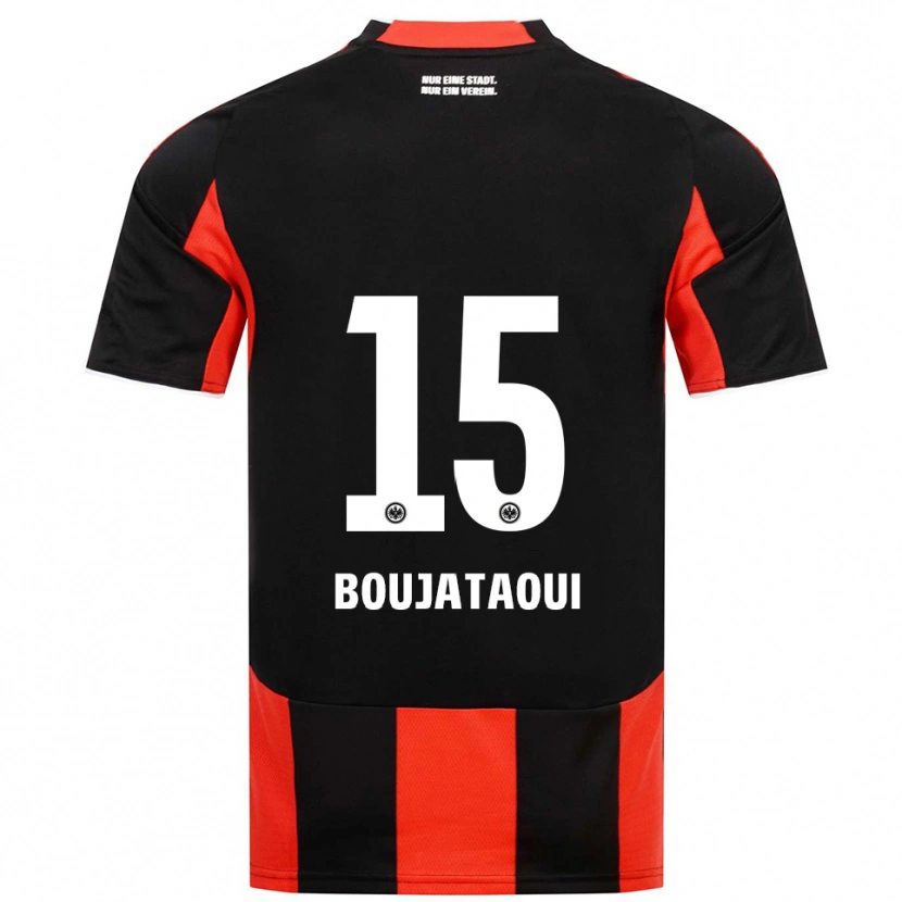 Danxen Herren Tarik Boujataoui #15 Schwarz Rot Heimtrikot Trikot 2025/26 T-Shirt
