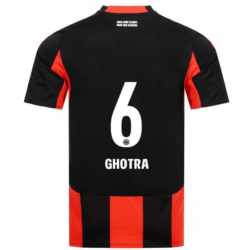 Danxen Herren Harpreet Ghotra #6 Schwarz Rot Heimtrikot Trikot 2025/26 T-Shirt
