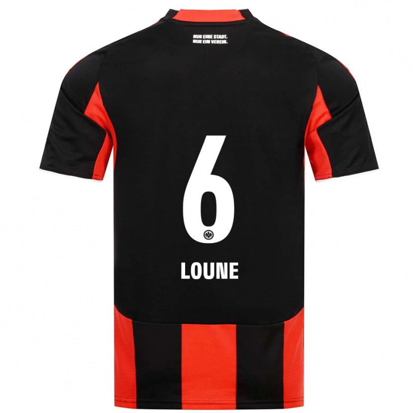 Danxen Herren Adam Loune #6 Schwarz Rot Heimtrikot Trikot 2025/26 T-Shirt