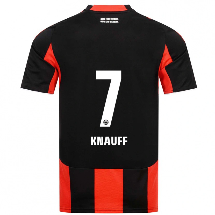 Danxen Herren Ansgar Knauff #7 Schwarz Rot Heimtrikot Trikot 2025/26 T-Shirt