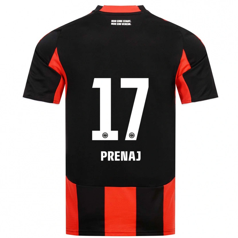 Danxen Herren Christian Prenaj #17 Schwarz Rot Heimtrikot Trikot 2025/26 T-Shirt