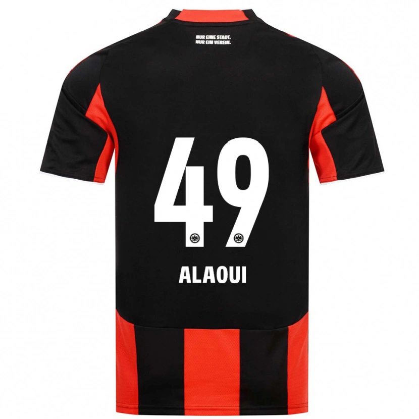 Danxen Herren Anas Alaoui #49 Schwarz Rot Heimtrikot Trikot 2025/26 T-Shirt