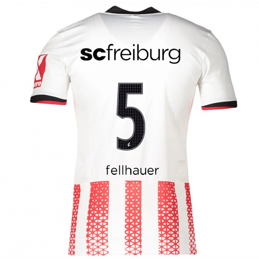 Danxen Herren Kim Fellhauer #5 Weiß Rot Heimtrikot Trikot 2025/26 T-Shirt