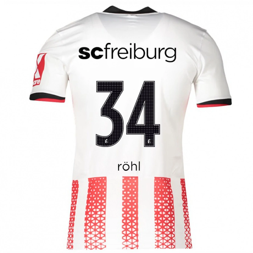 Danxen Herren Merlin Röhl #34 Weiß Rot Heimtrikot Trikot 2025/26 T-Shirt