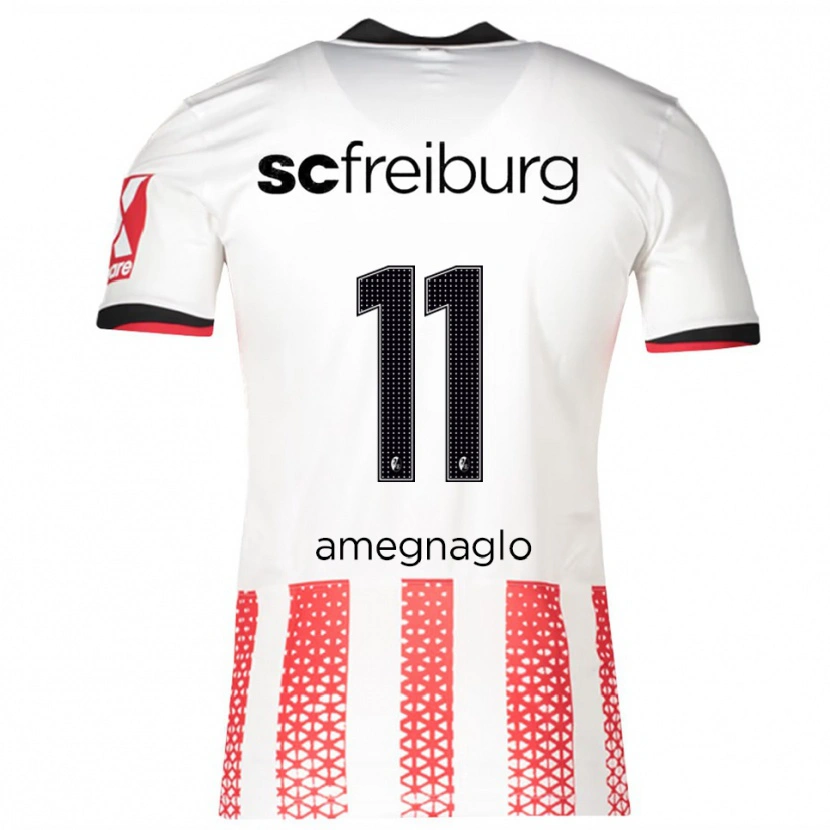 Danxen Herren David Amegnaglo #11 Weiß Rot Heimtrikot Trikot 2025/26 T-Shirt