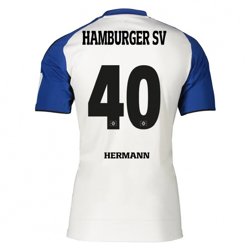 Danxen Herren Hannes Hermann #40 Weiß Blau Heimtrikot Trikot 2025/26 T-Shirt