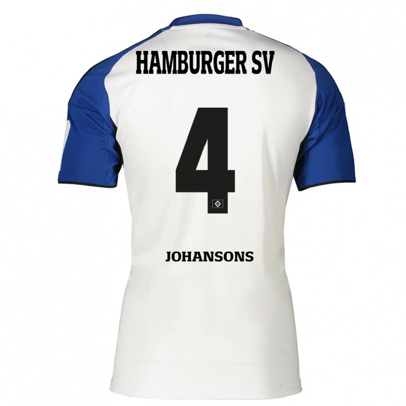 Danxen Herren Paul Johansons #4 Weiß Blau Heimtrikot Trikot 2025/26 T-Shirt