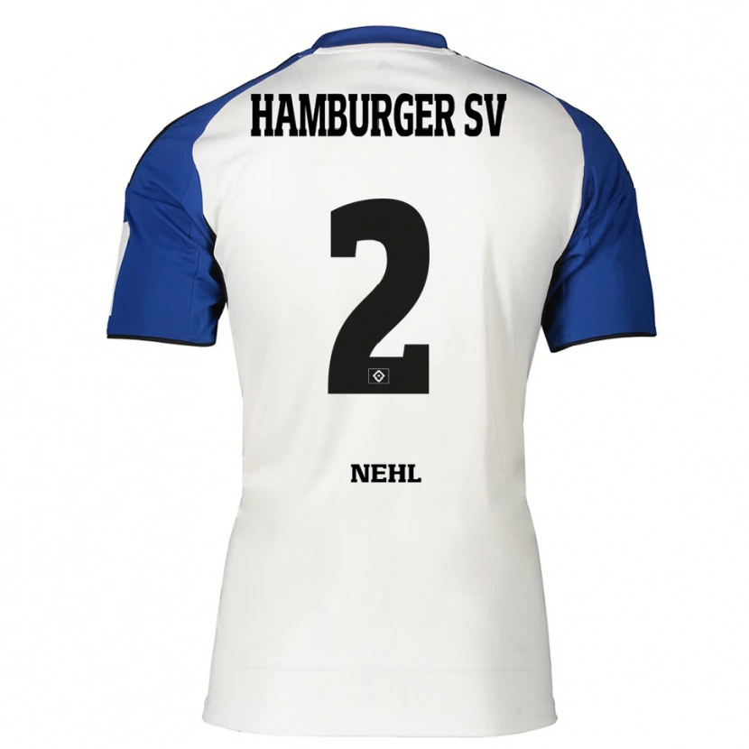 Danxen Herren Julius Nehl #2 Weiß Blau Heimtrikot Trikot 2025/26 T-Shirt