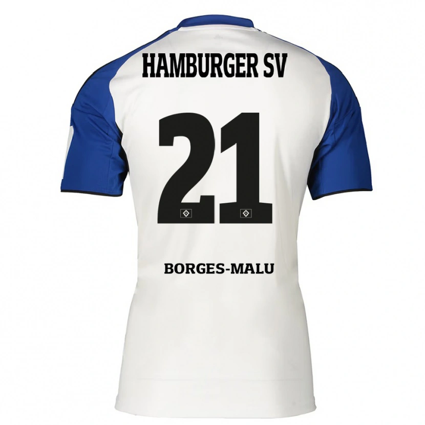 Danxen Herren Louis Borges-Malu #21 Weiß Blau Heimtrikot Trikot 2025/26 T-Shirt