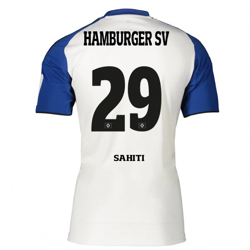 Danxen Herren Emir Sahiti #29 Weiß Blau Heimtrikot Trikot 2025/26 T-Shirt