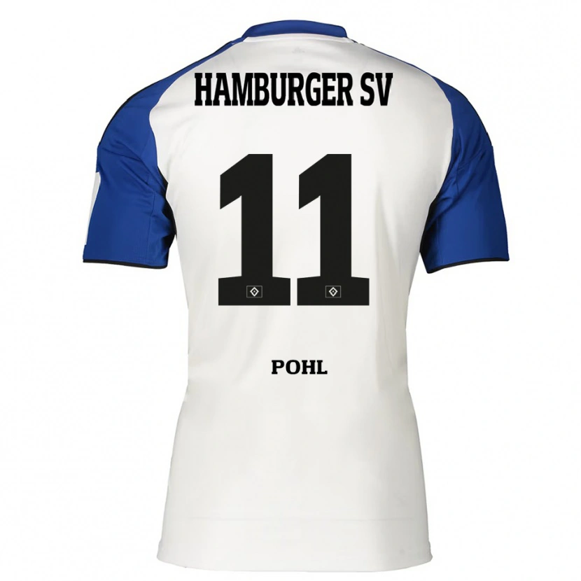 Danxen Herren Jannik Pohl #11 Weiß Blau Heimtrikot Trikot 2025/26 T-Shirt