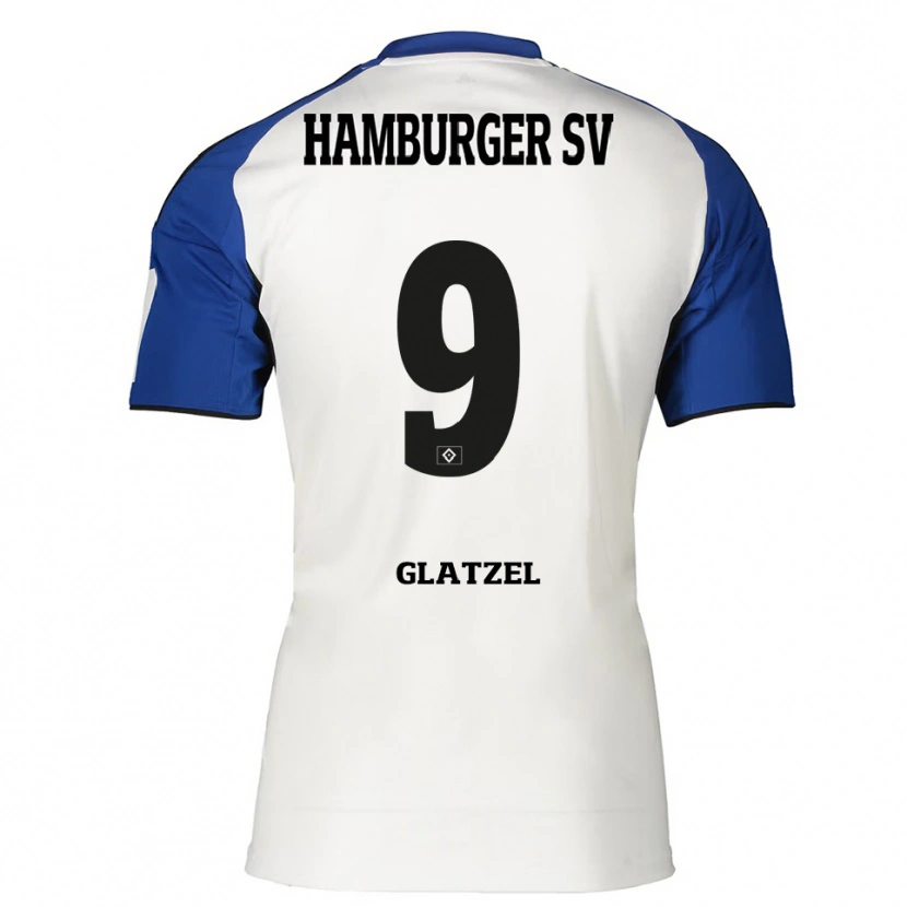 Danxen Herren Robert Glatzel #9 Weiß Blau Heimtrikot Trikot 2025/26 T-Shirt